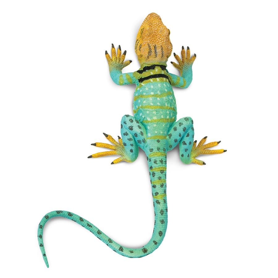 Collared Lizard Toy - Hand-Painted Reptile Figurine
