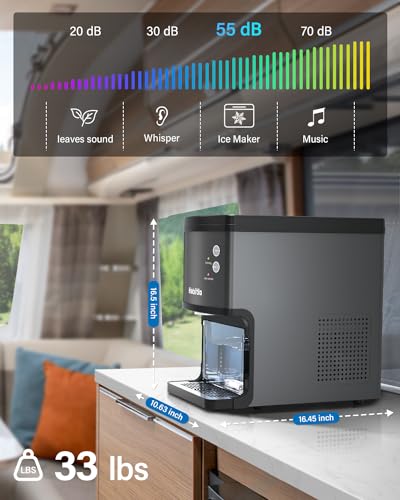 Habitio Nugget Ice Maker with Self-Dispensing Function