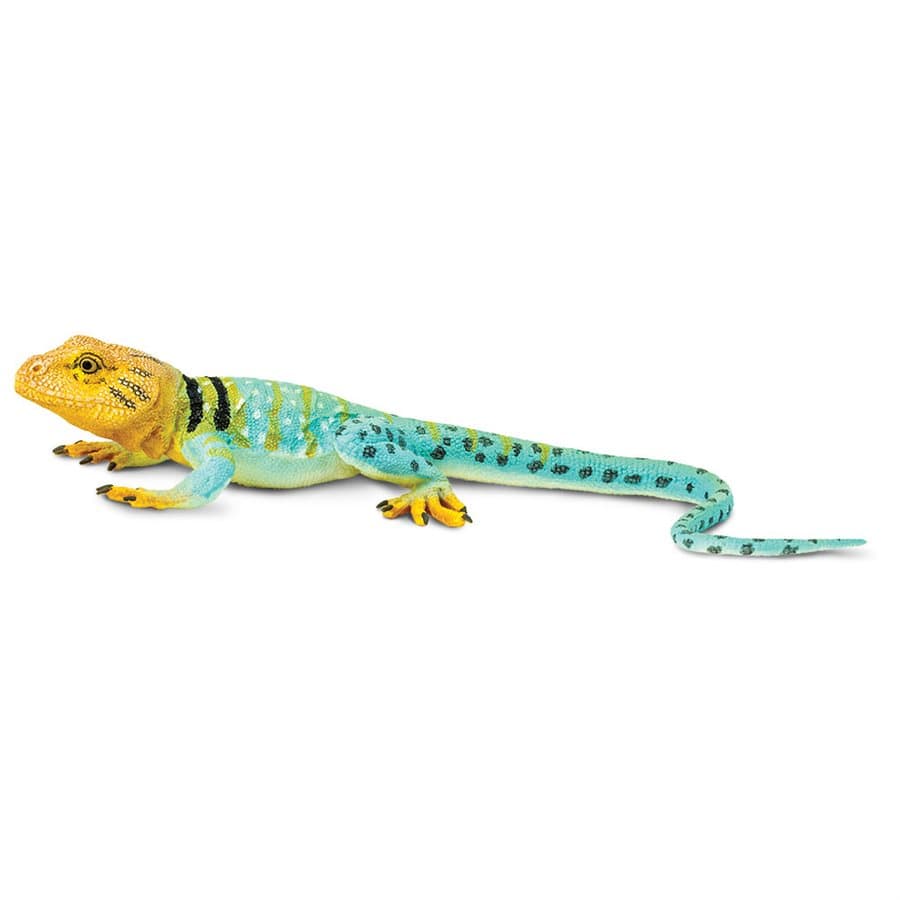 Collared Lizard Toy - Hand-Painted Reptile Figurine