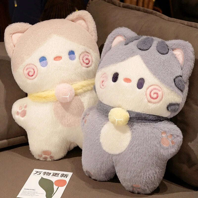 Hugging Cat Fluffy Toy - Cute Cartoon Plush Stuffed Animal for Baby Girls, Home, and Car Decoration