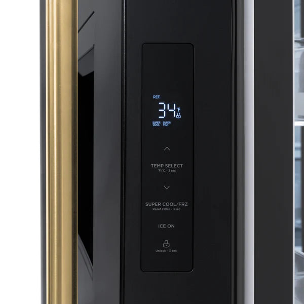 ZLINE Autograph Edition 36 in. Black Stainless Steel French Door Refrigerator with Dual Ice Maker