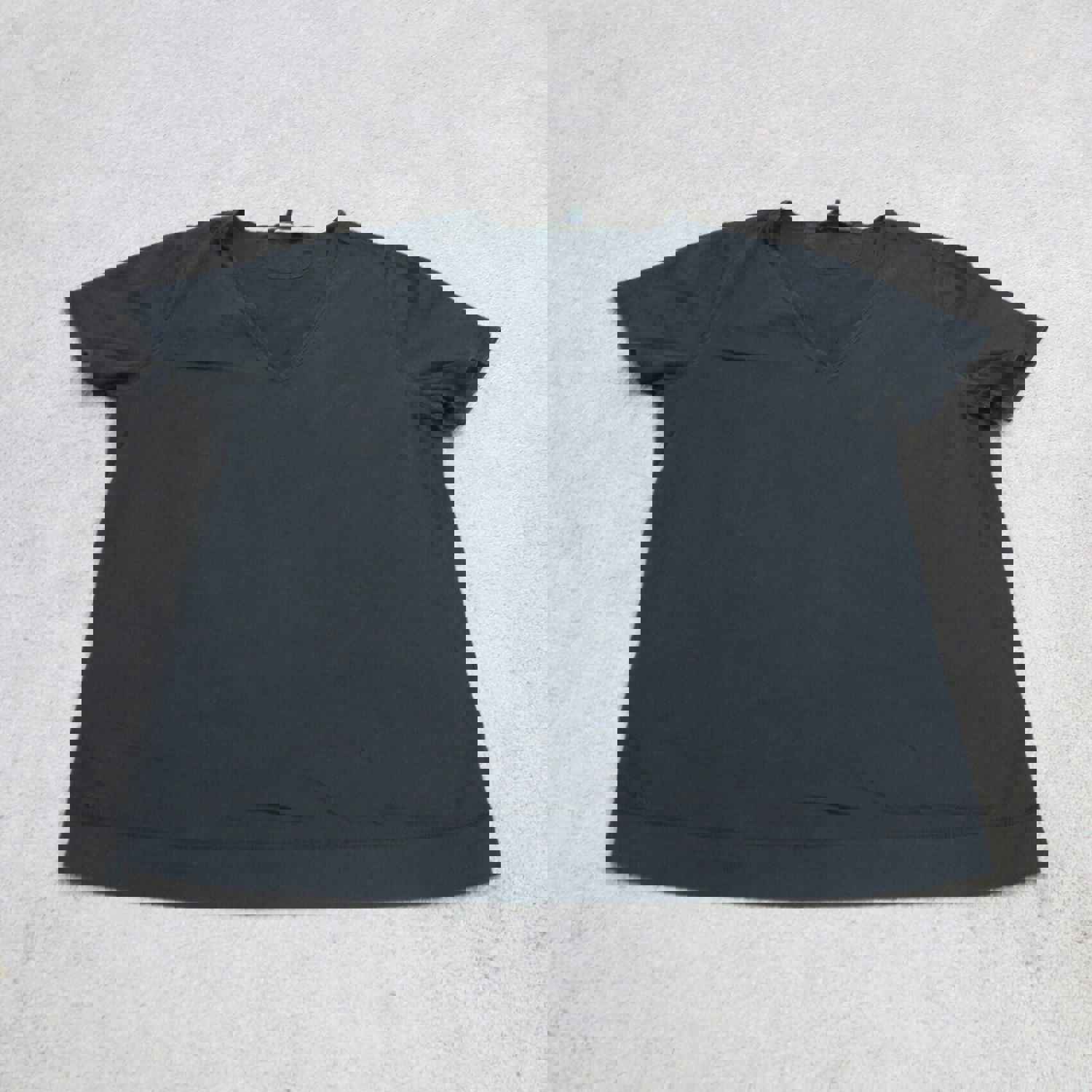 Lauren Ralph Lauren Women's 1X Black Short Sleeve V-Neck Casual Tee