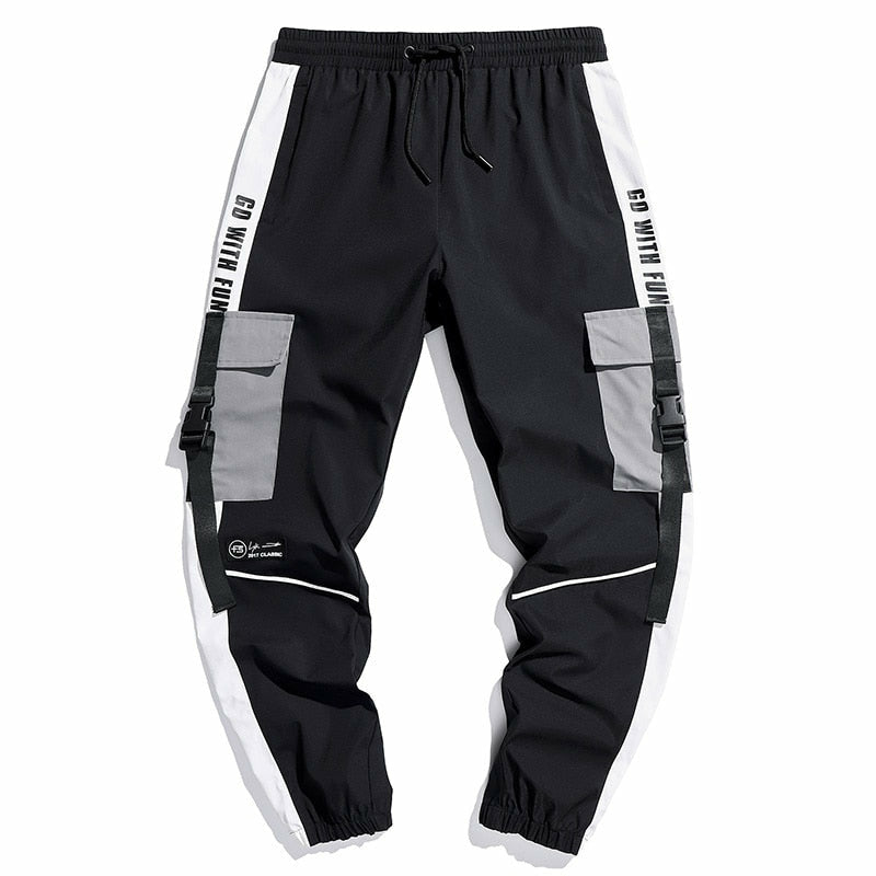 Hip Hop Work Wear Mens Jacket & Pant 2PCs Set Tracksuit Clothing