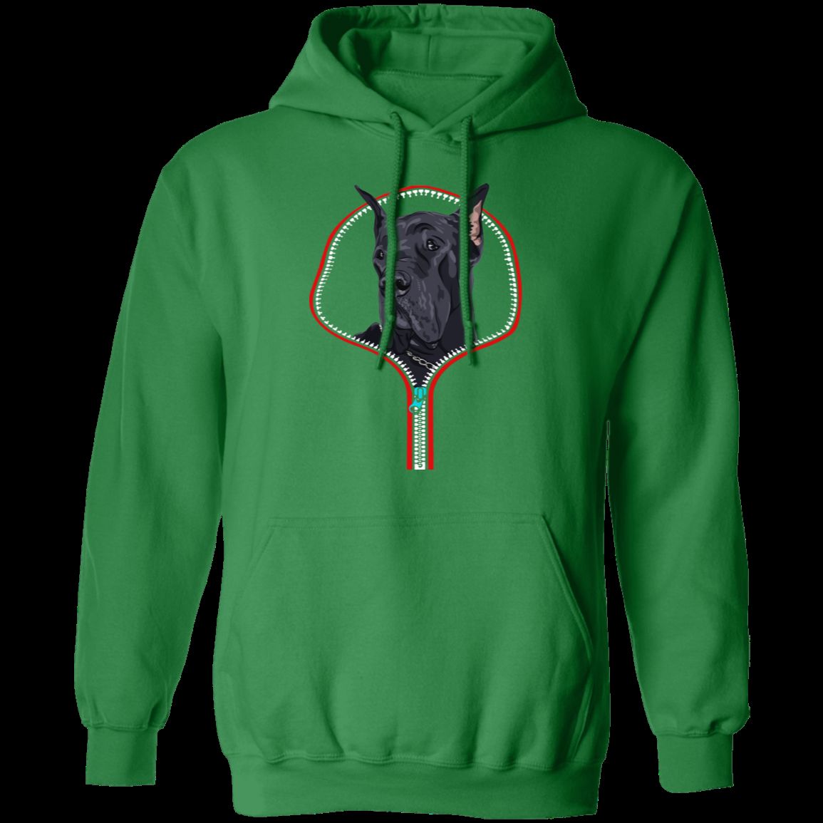 GREAT DANE ZIP-DOWN LADIES Pullover Hoodie 8 oz