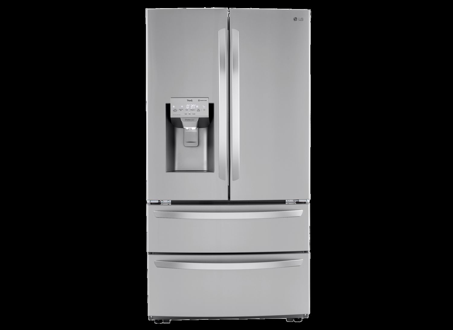 LG Craft Ice Smart WiFi Enabled 27.8-cu ft 4-Door French Door Refrigerator with Dual Ice Maker