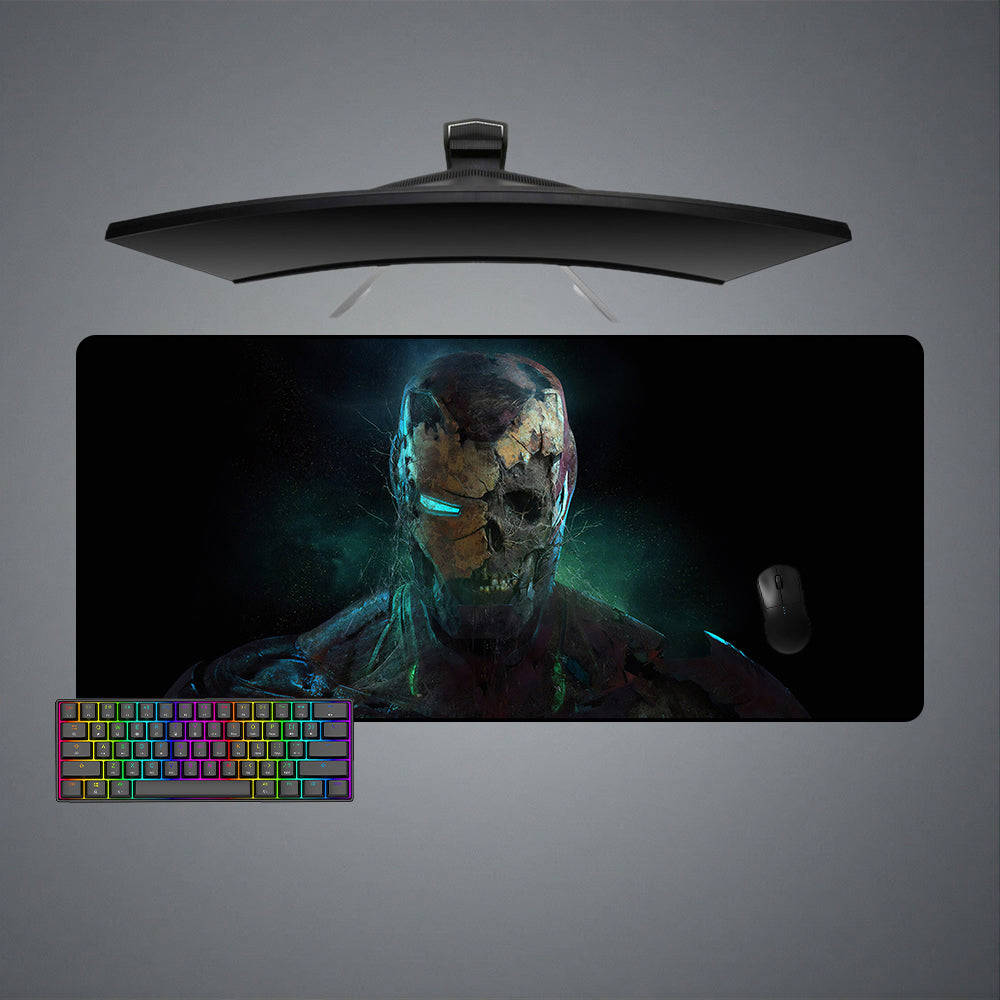 Iron Man Skull Design Gaming Mouse Pad - Large Size for Enhanced Gaming Accuracy