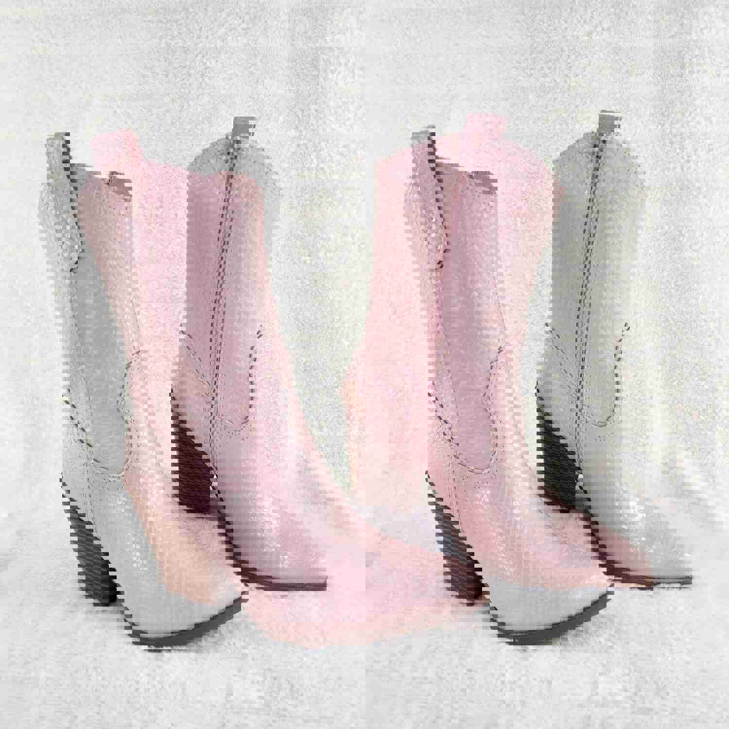 Slayer Pink Snake Cowgirl Cowboy Ankle Boots Western Block Heels US Sizes 7-11