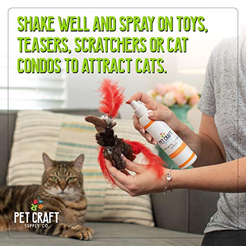 Premium All Natural Catnip Spray for Cats - 8oz USA Grown & Harvested