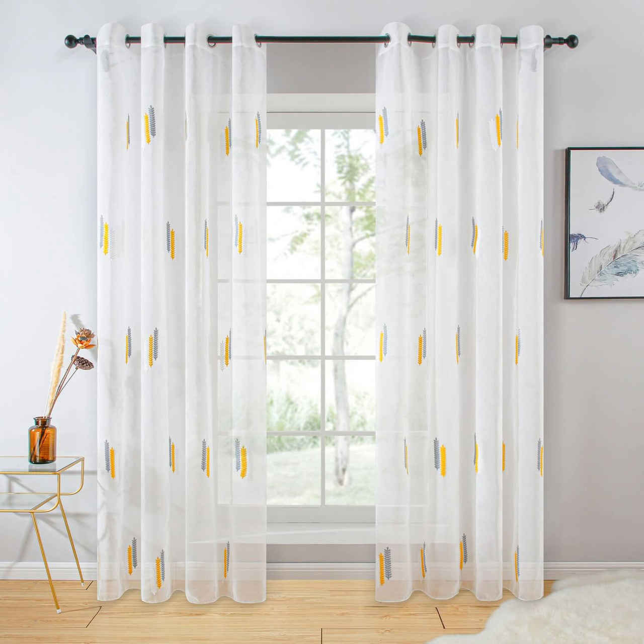 White Sheer Curtain Panel - Dolce Mela - Cologne 60x100H