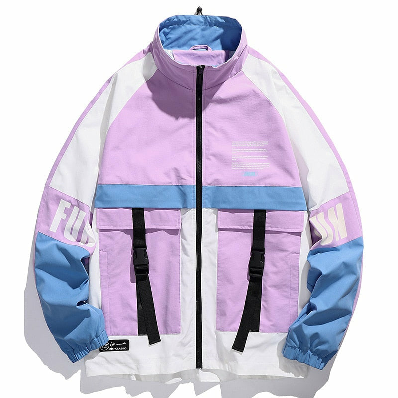 Hip Hop Work Wear Mens Jacket & Pant 2PCs Set Tracksuit Clothing