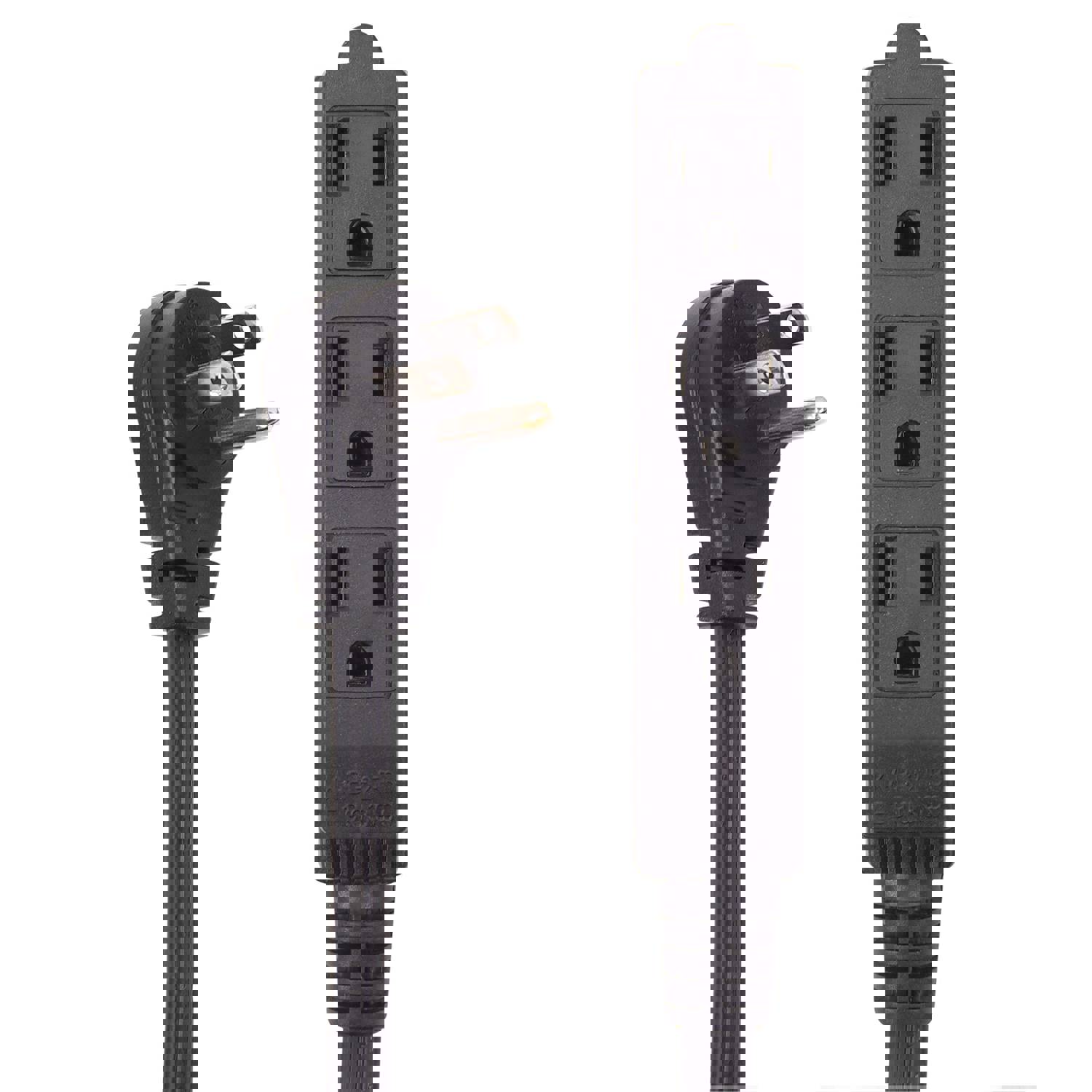 Electes Flat Multiple Outlet Extension Cord - UL-Listed 3-Prong Multi Extension Wire for Indoor Use