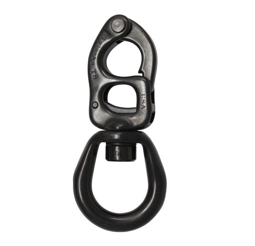 Tylaska 3 5/8 T8 Large Bail Snap Shackle with Black Oxide Finish