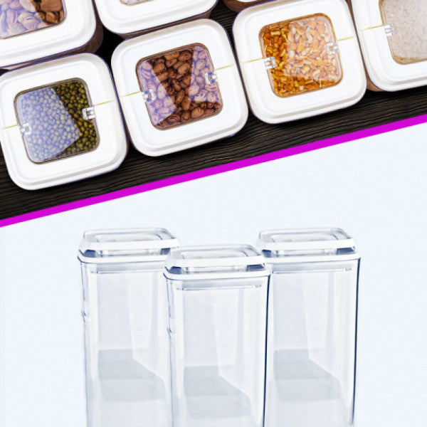 3-Piece Vacuum Food Storage Container Set Square 1.7 Lt