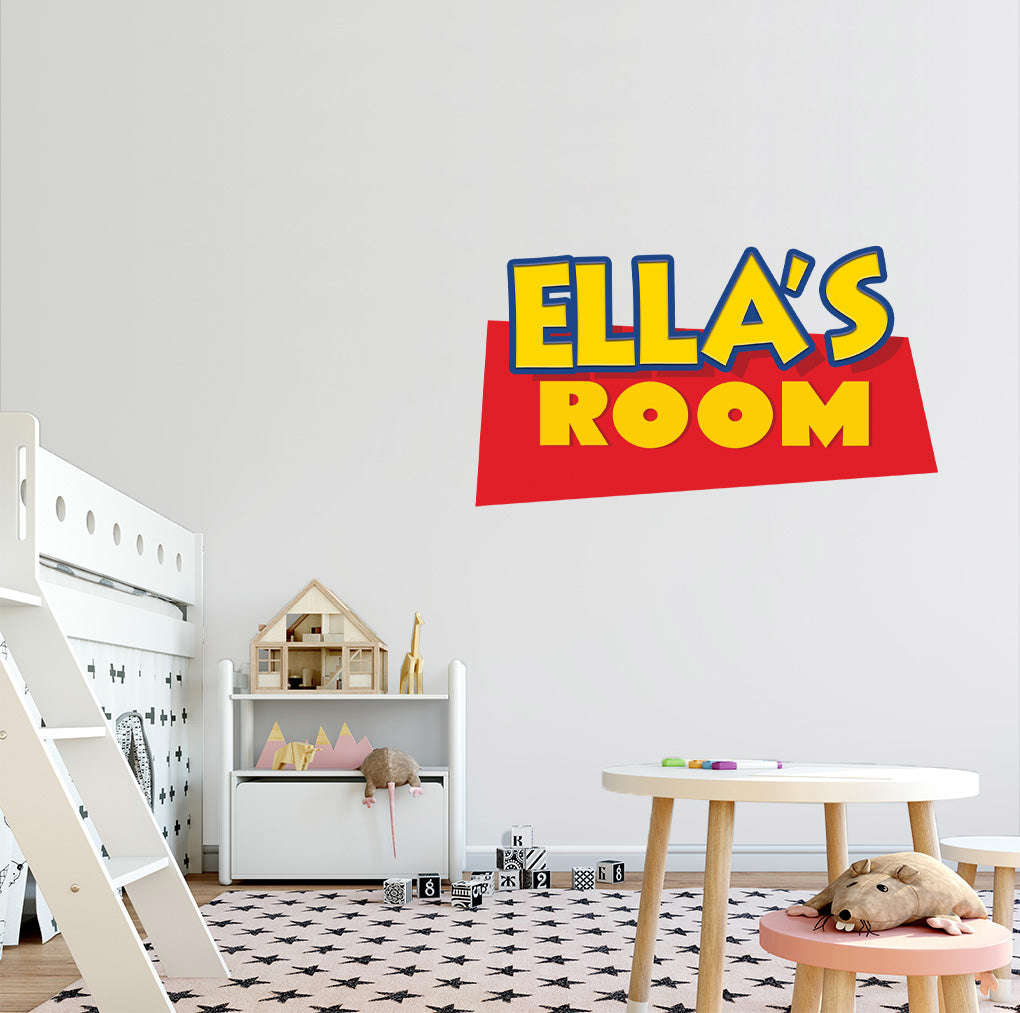 Toy Story Logo Kids Personalized Custom Name Wall Sticker Decal TR04