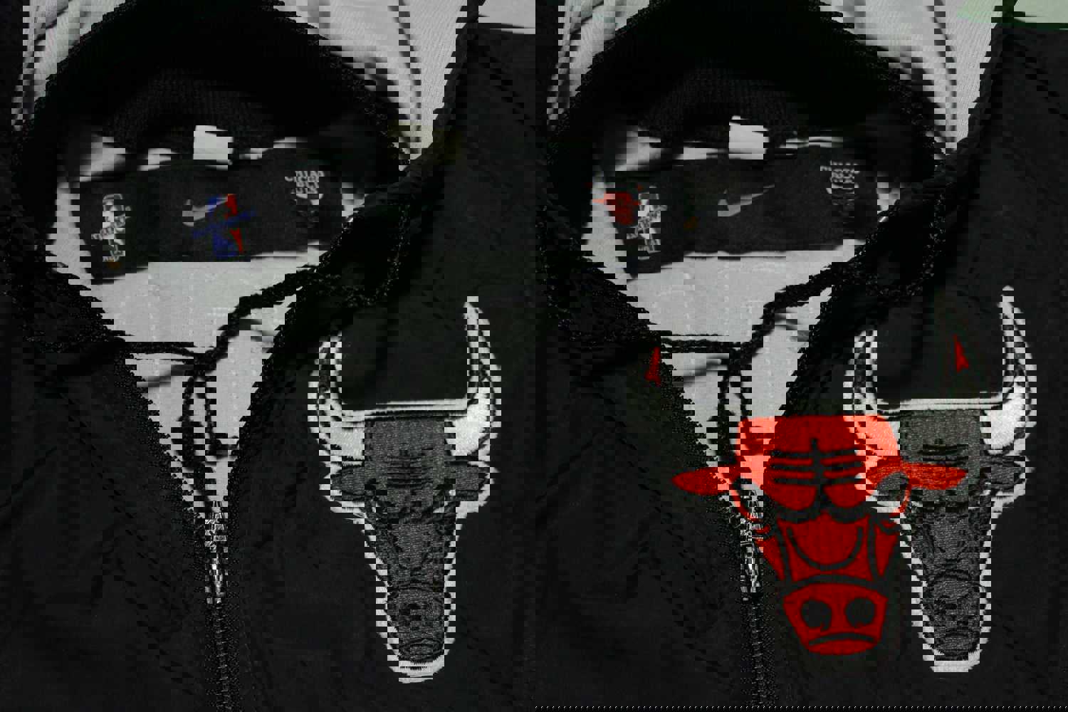 Chicago Bulls Vintage 90s Custom Made Nike Windbreaker Pullover Hoodie Jacket