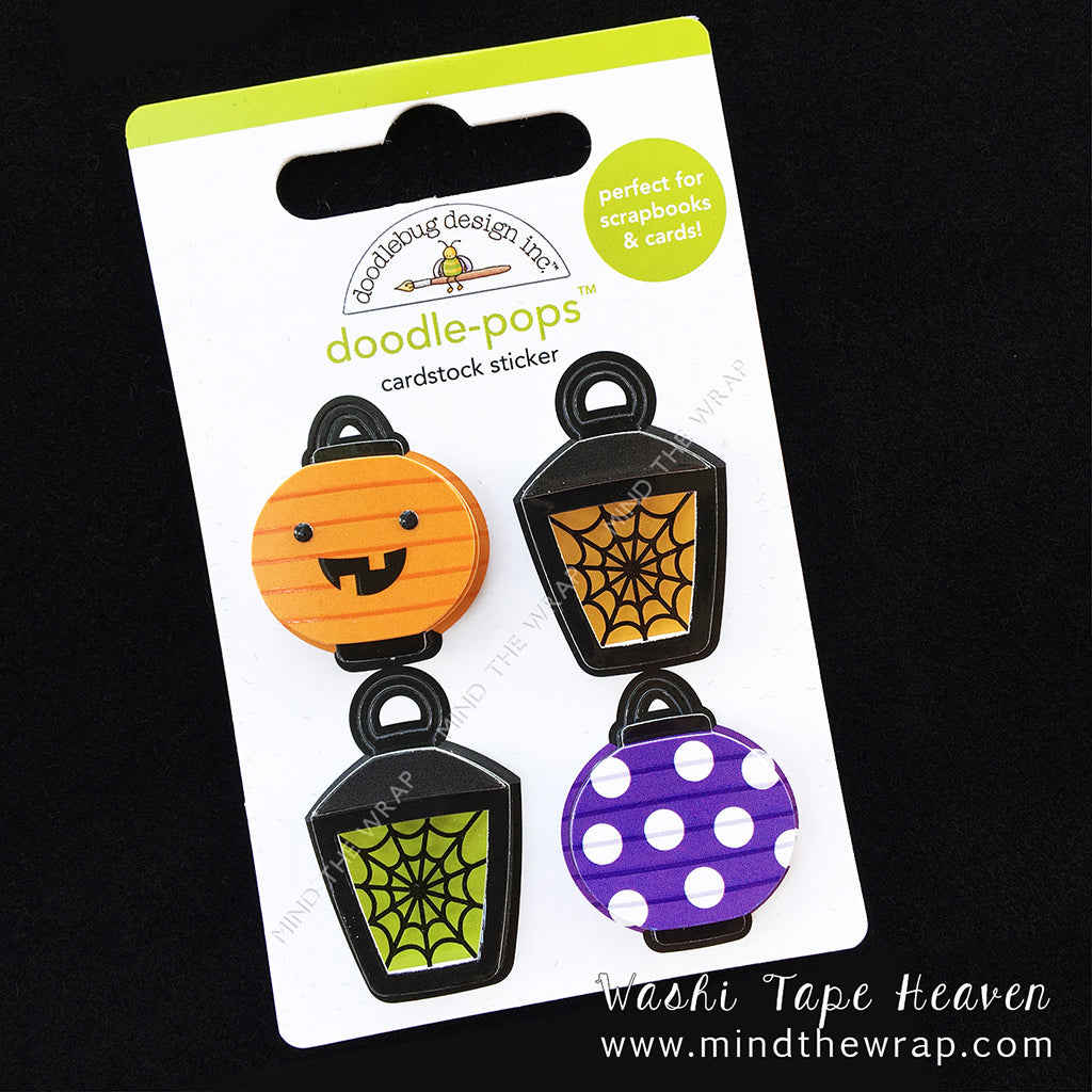 NEW Halloween Candy Corn 3-D Enamel Stickers - Doodlebug Design So Corny Sprinkles - 35 pieces Glossy Dimensional Embellishments