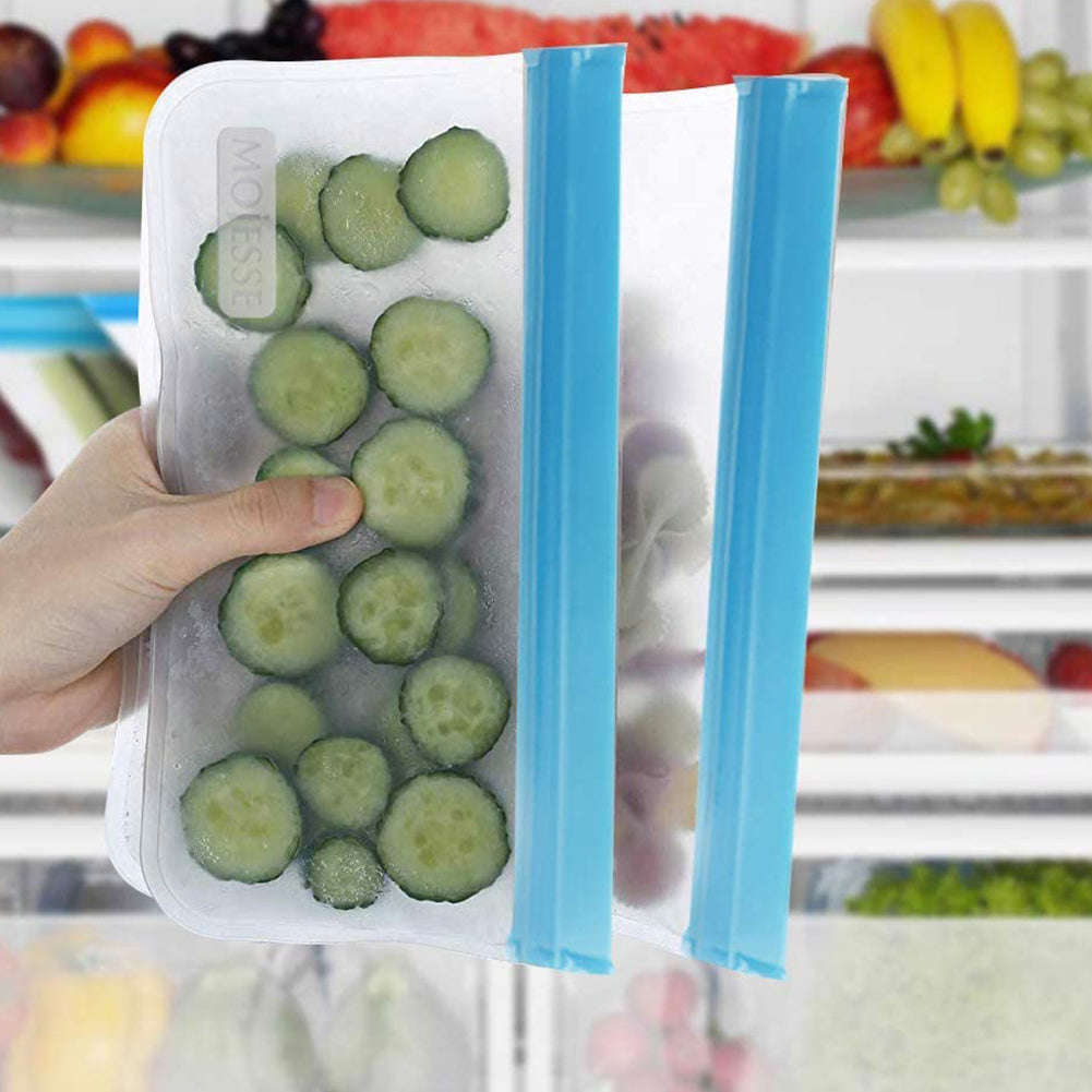 RONSHIN 10PCS Reusable Leakproof Ziplock Sandwich Bags