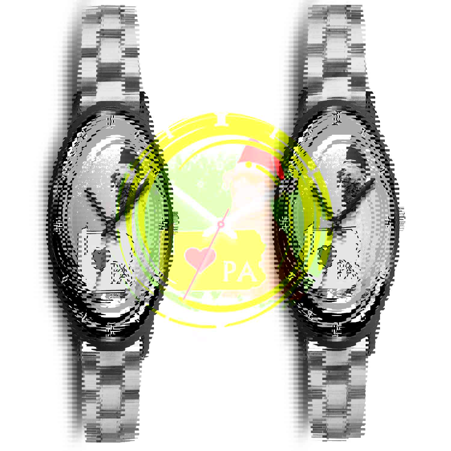 Pug Dog Pennsylvania Christmas Special Wrist Watch