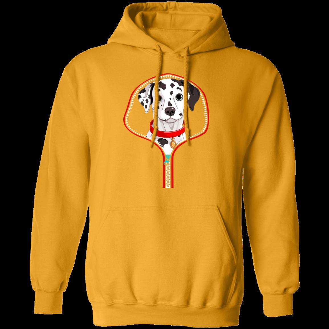 DALMATIAN ZIP-DOWN LADIES Pullover Hoodie - 8 oz Cotton/Poly Blend