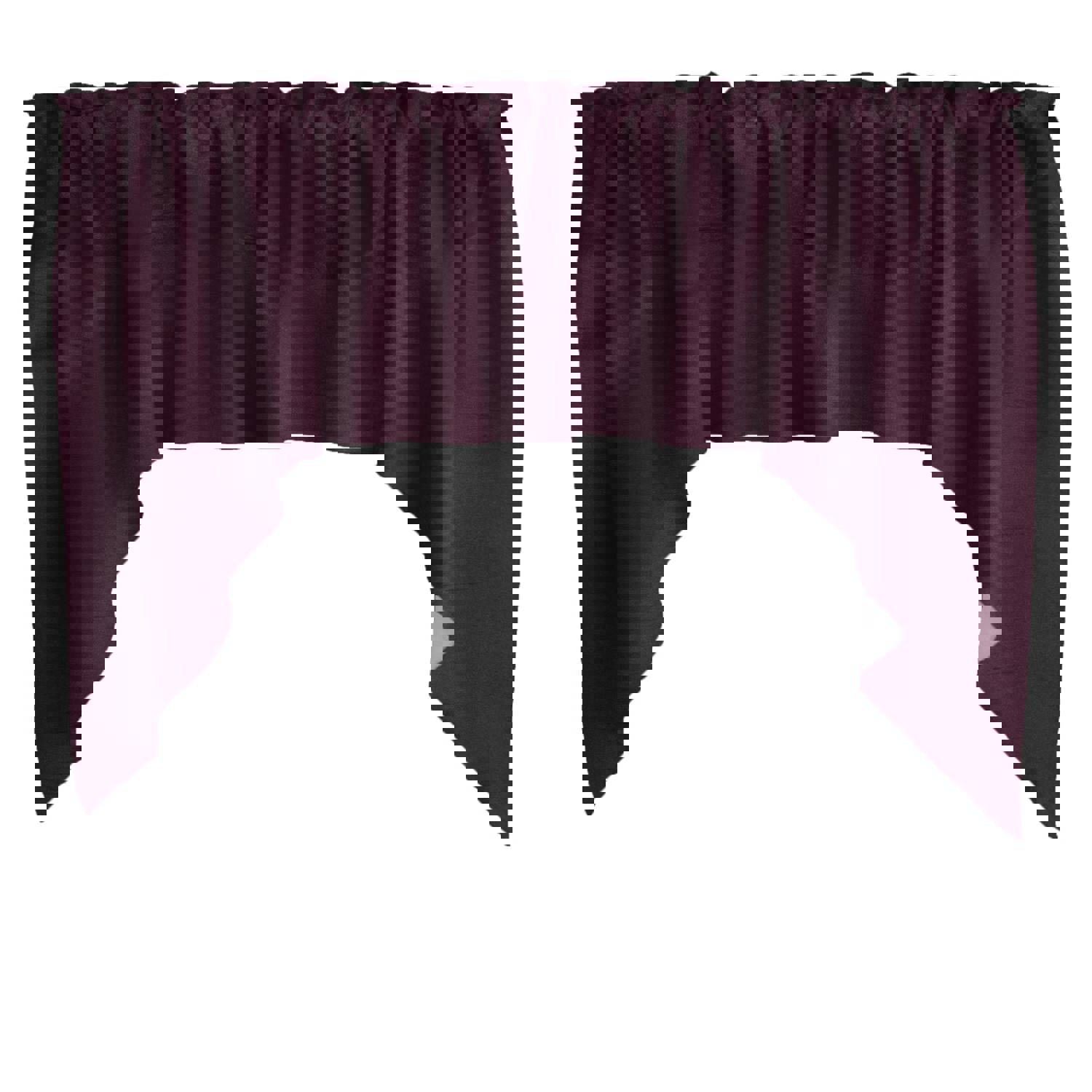 Faux Silk Solid Dupioni Swag Window Valance - 72" Wide / 36" Tall