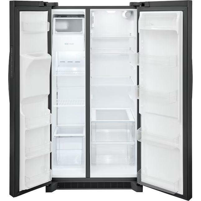 Frigidaire 25.6-cu ft Side-by-Side Refrigerator with Ice Maker and Dispenser (Black Stainless Steel) - ENERGY STAR