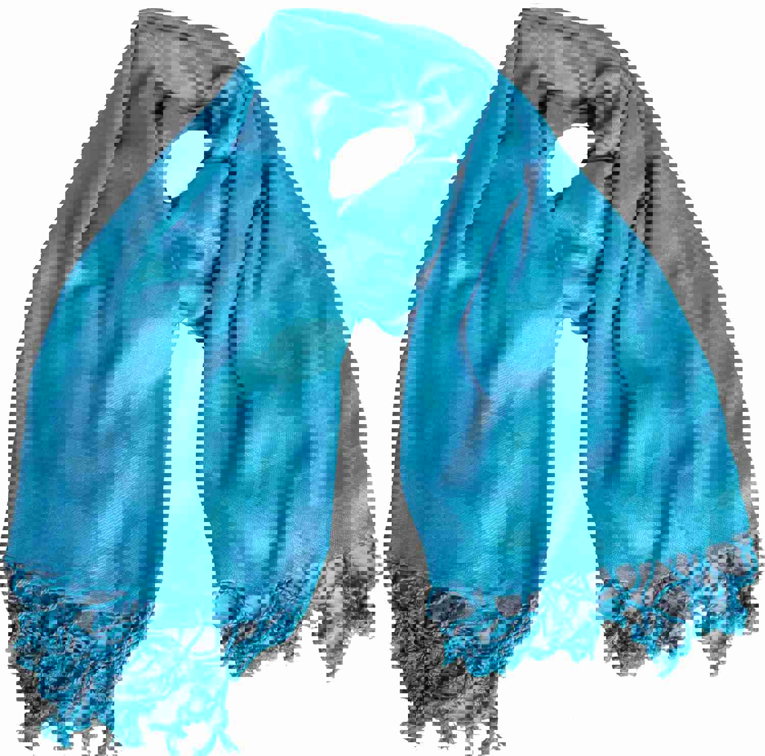 Elegant Indian Viscose Shawl Scarf for Women - Handwoven in Kashmir (Blue, 72 x 29 inches)