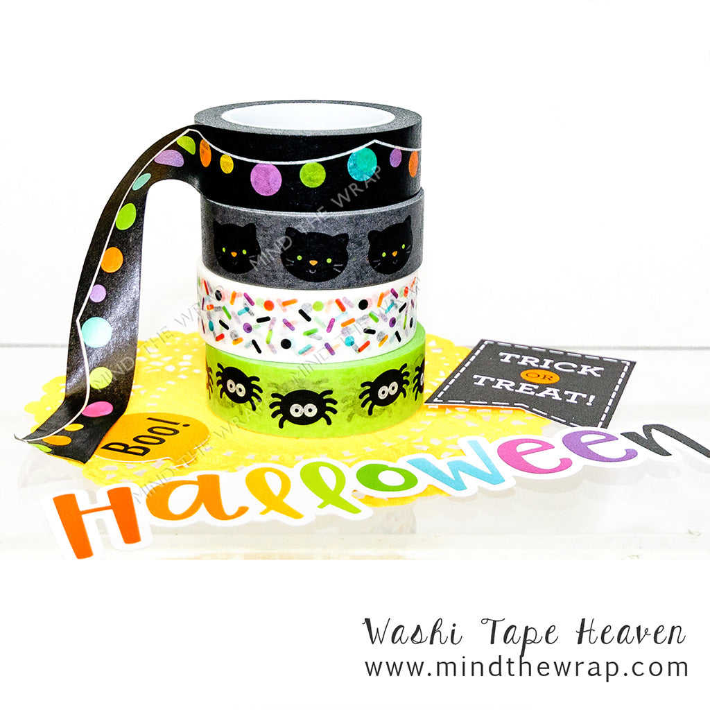 NEW Halloween Candy Corn 3-D Enamel Stickers - Doodlebug Design So Corny Sprinkles - 35 pieces Glossy Dimensional Embellishments