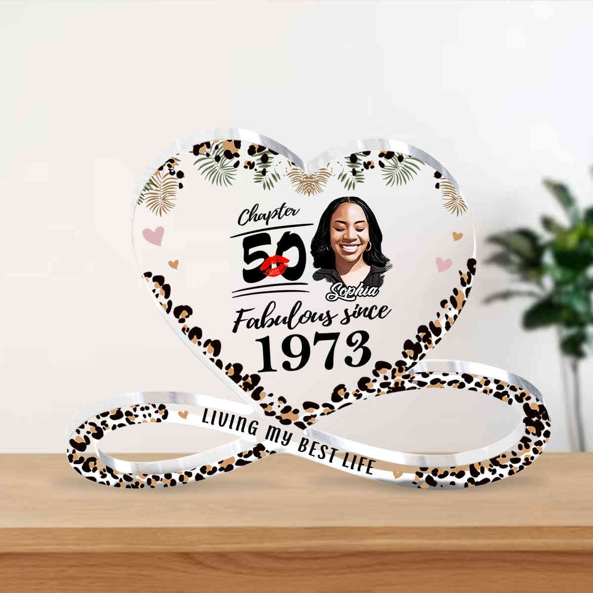 Personalized Acrylic Plaque - 50th Birthday Gifts For Her, 50 And Fabulous Gifts