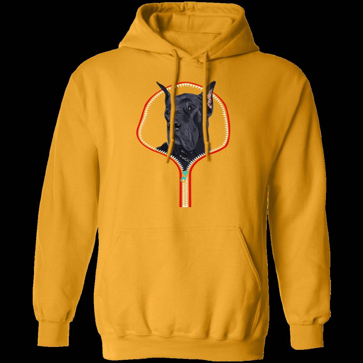 GREAT DANE ZIP-DOWN LADIES Pullover Hoodie 8 oz