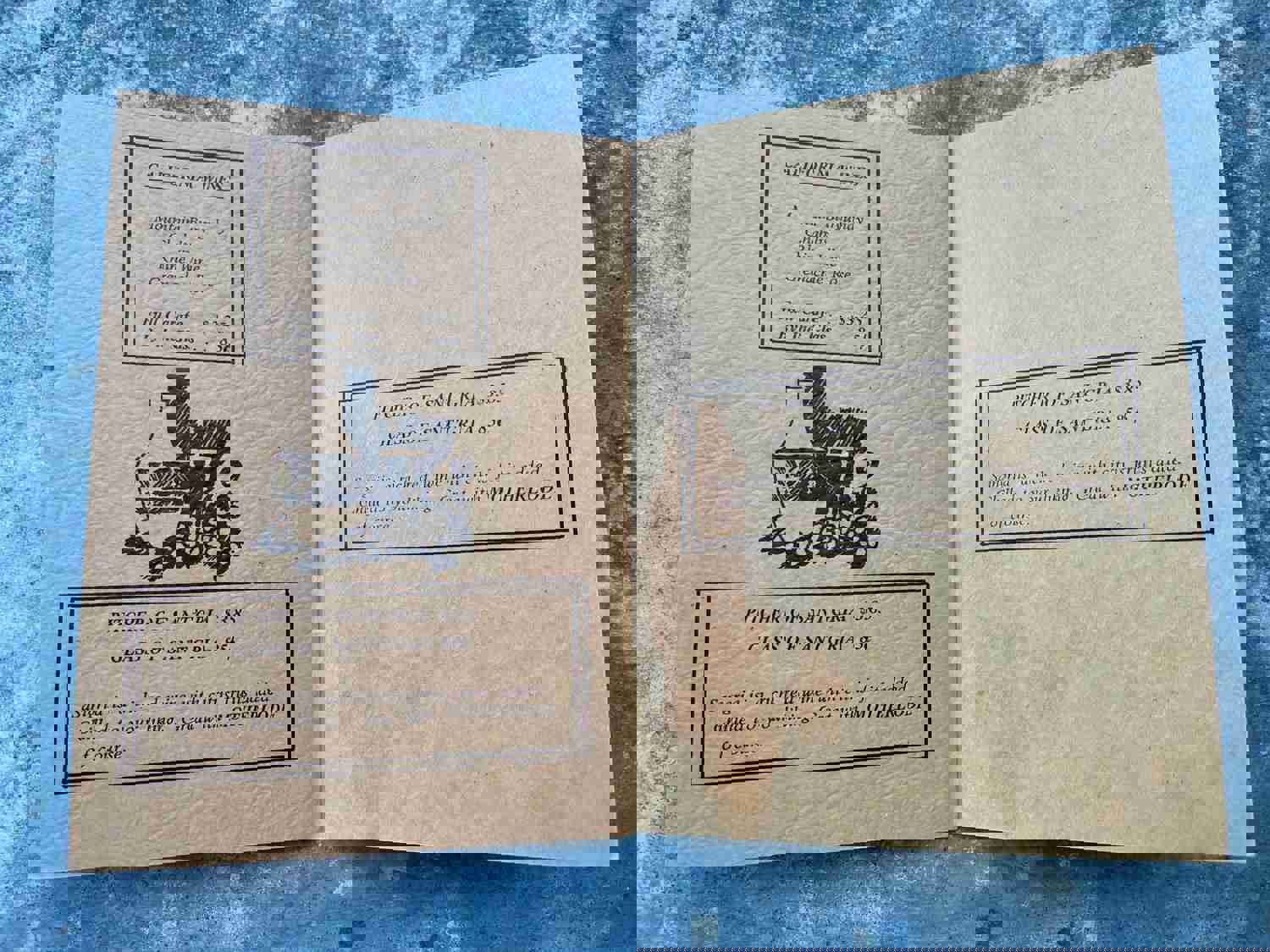 Vintage Restaurant Wine List Menu from THE CHICAGO CLAIM COMPANY