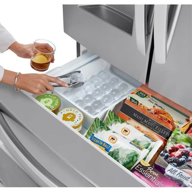 LG Craft Ice Smart WiFi Enabled 27.8-cu ft 4-Door French Door Refrigerator with Dual Ice Maker