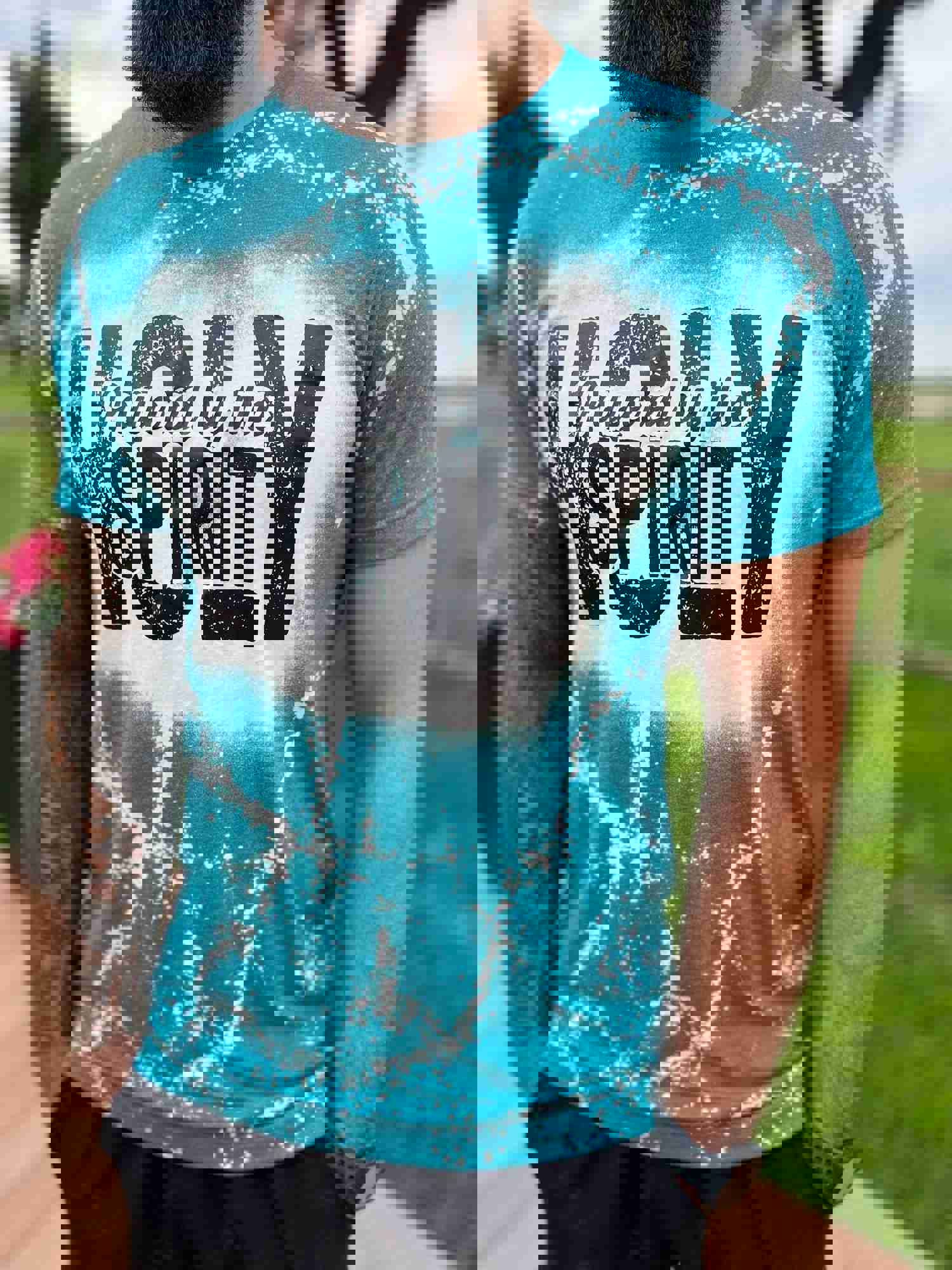 Powered by the Holy Spirit Bleached Shirt - Faith Based Christian Scripture Shirt