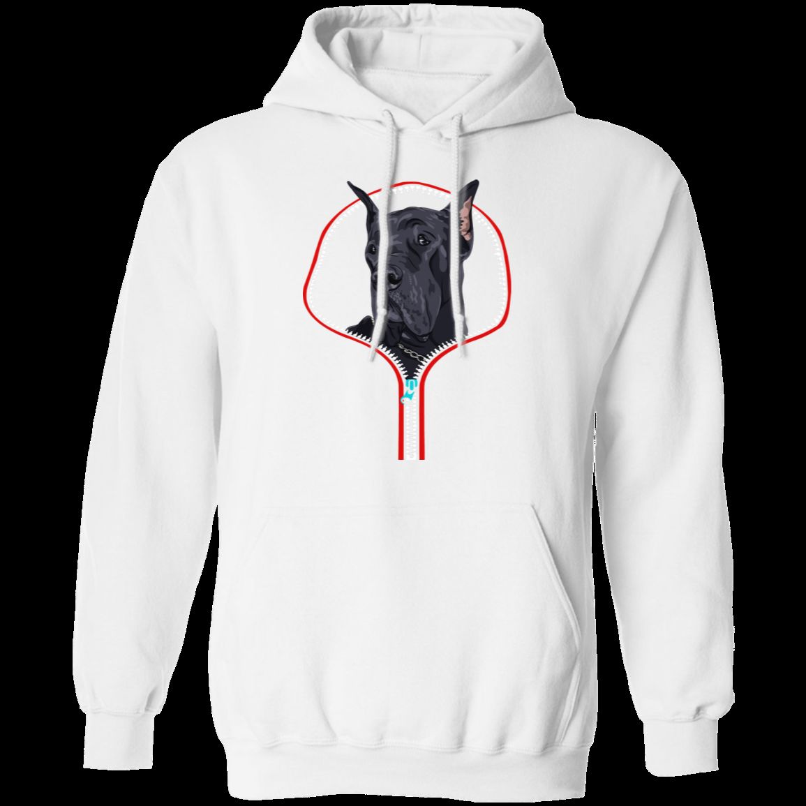 GREAT DANE ZIP-DOWN LADIES Pullover Hoodie 8 oz