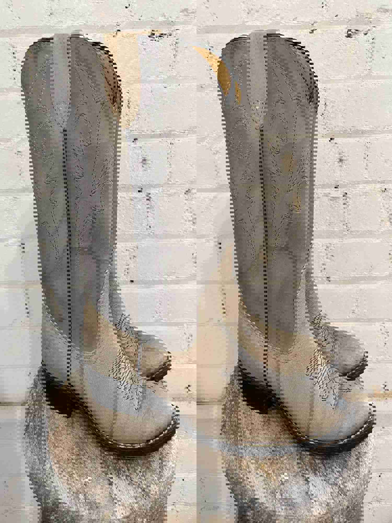Laredo Leather Grey Cowboy Boot