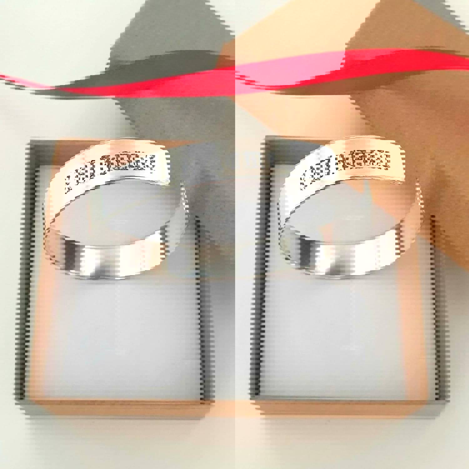 Custom Engraved Sterling Silver Cuff Bracelet - Anniversary Gift for Husband