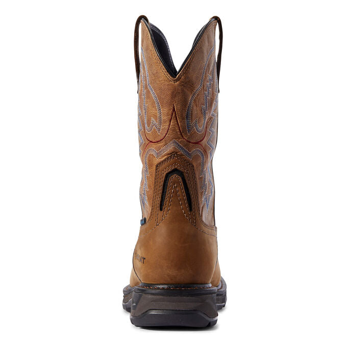 Ariat Mens Workhog XT Waterproof Wide Square Toe Work Boot - Brown