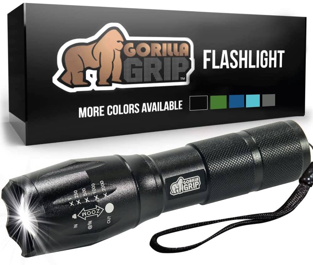 2 Pack Tactical Handheld LED Flashlight - Ultra Bright 5 Mode, Long Lasting, Water Resistant, High Lumen (750 FT Zoom), Ideal for Camping & Outdoor Activities