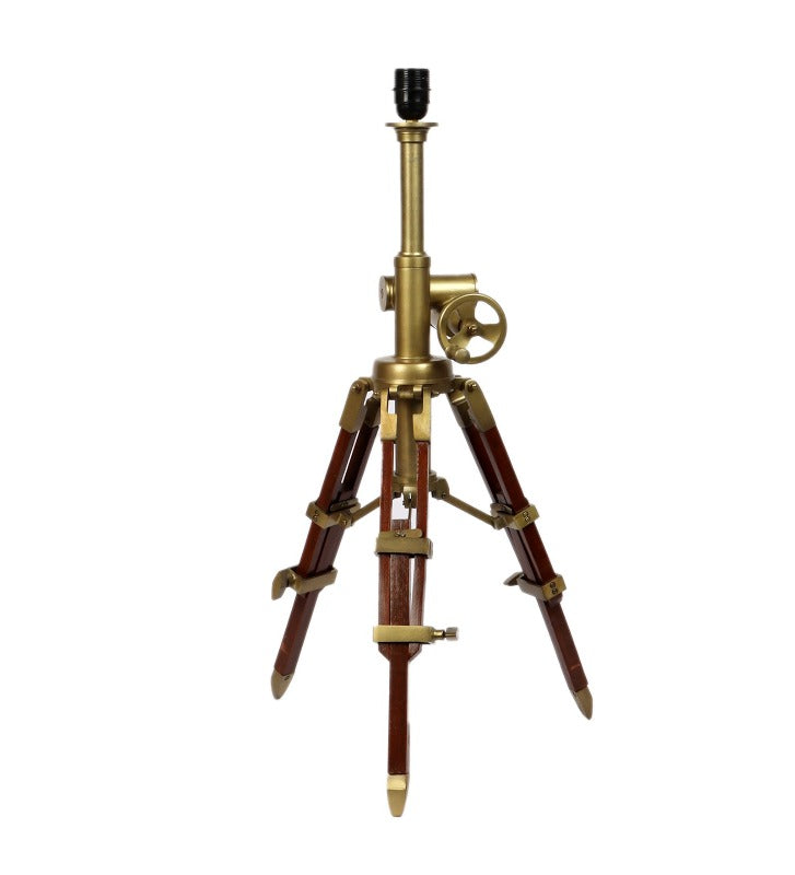 BTR CRAFTS Vintage Tripod Table Lamp with Adjustable Stand - Rustic Home Decor