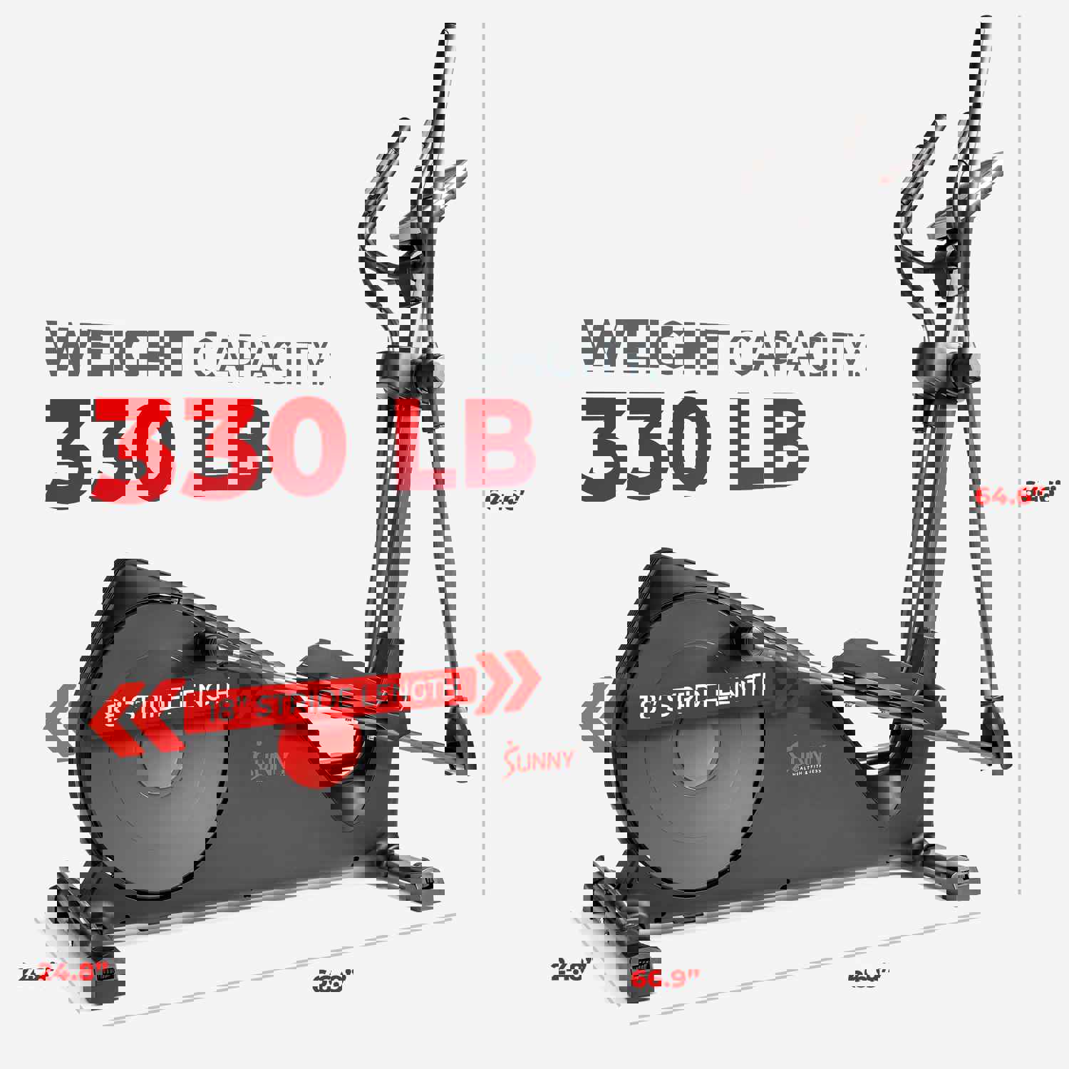 Sunny Health & Fitness Pre-Programmed Elliptical Trainer - SF-E320001