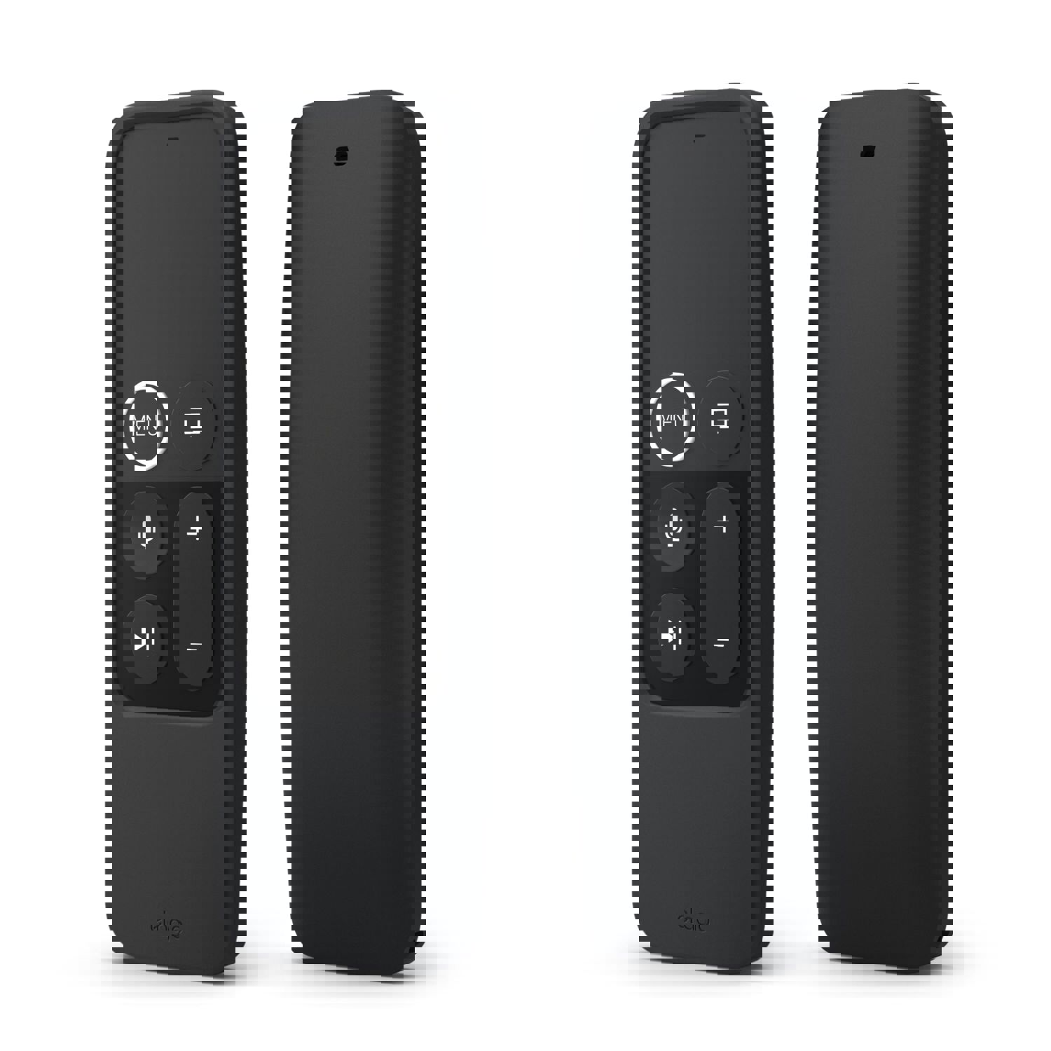 R5 Locator Case for Apple TV Siri Remote 1st Gen [Black] - Premium Silicone Protection with AirTag Slot