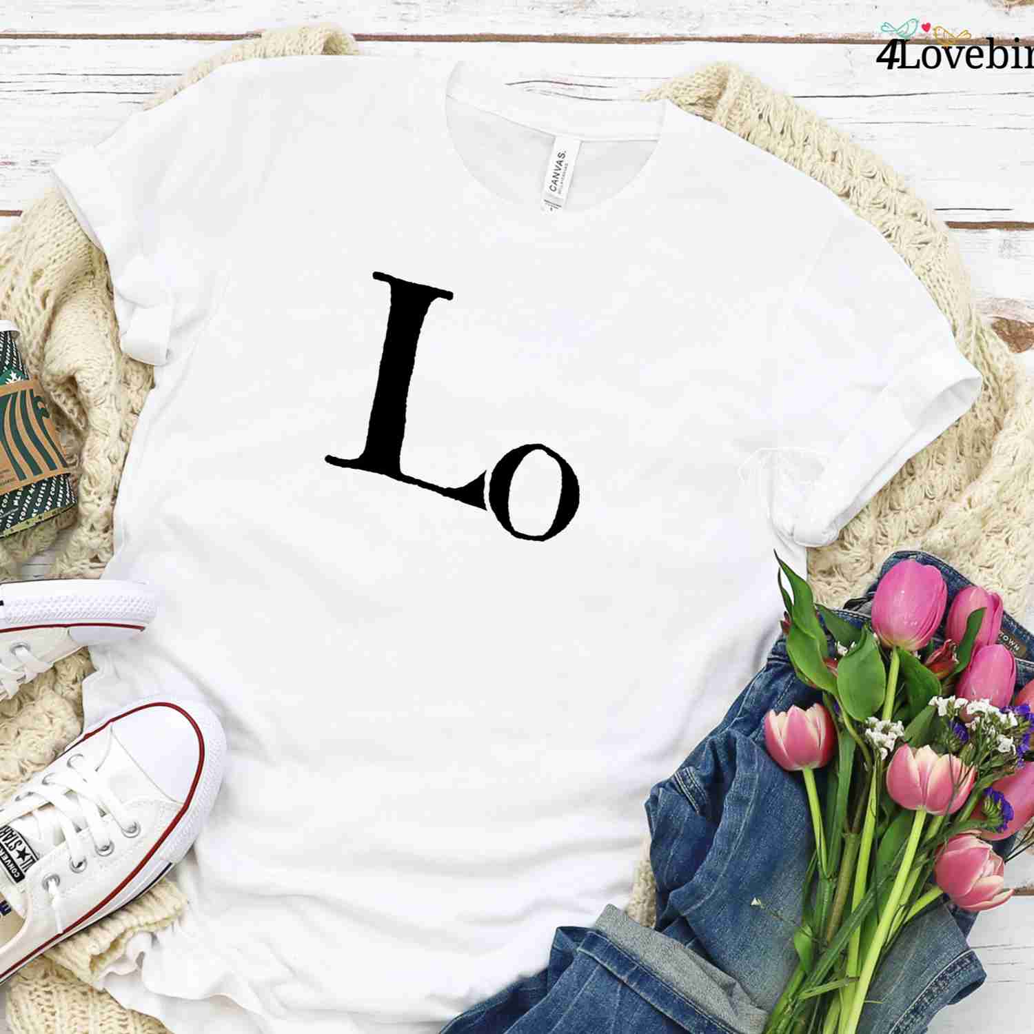 LO VE Valentines Day Humorous Love Matching Outfits Set for Couples
