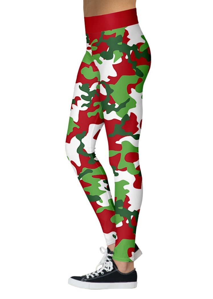 Women's Camouflage Print Christmas Leggings