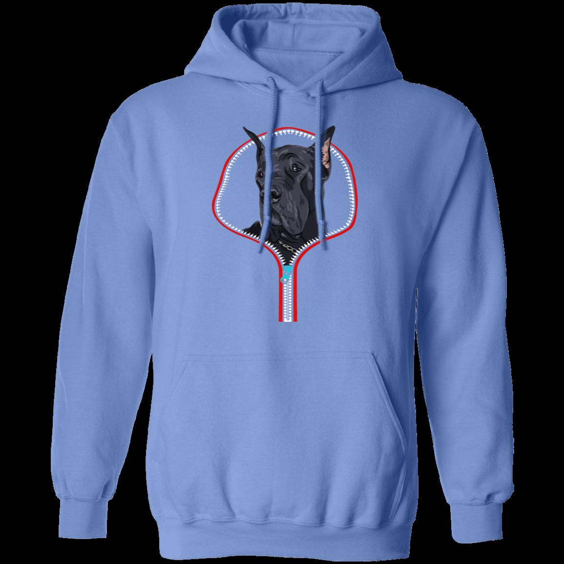 GREAT DANE ZIP-DOWN LADIES Pullover Hoodie 8 oz