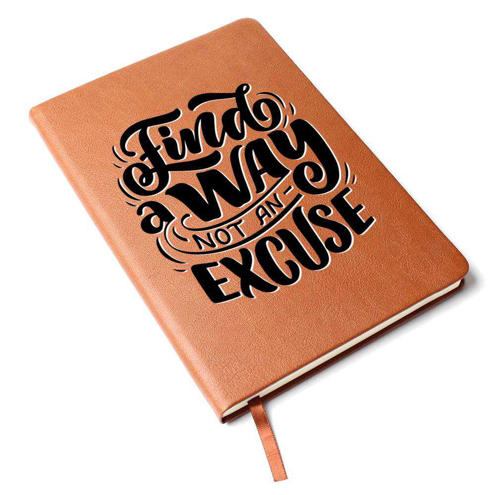 Find A Way - Inspirational Leather Journal for Motivation and Reflection