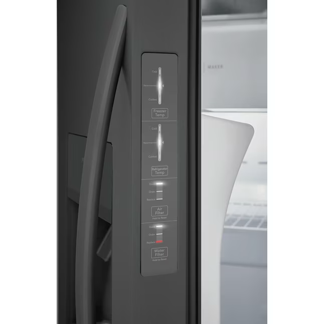 Frigidaire 25.6-cu ft Side-by-Side Refrigerator with Ice Maker and Dispenser (Black Stainless Steel) - ENERGY STAR