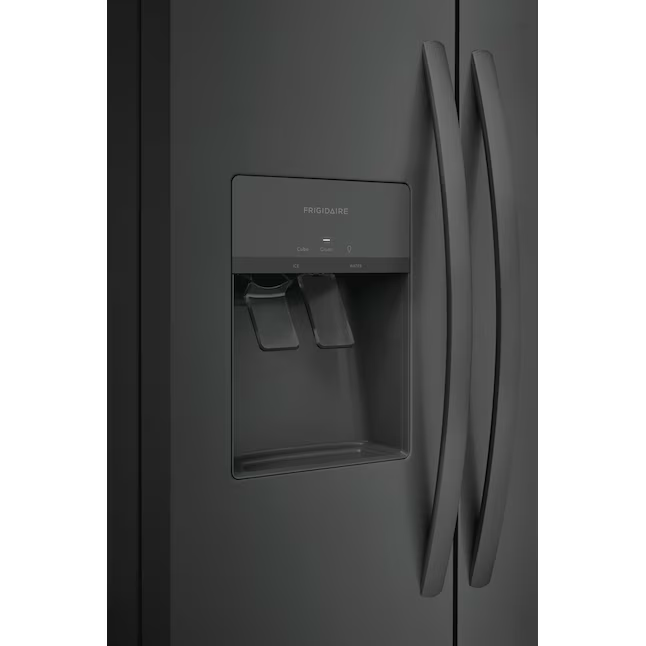 Frigidaire 25.6-cu ft Side-by-Side Refrigerator with Ice Maker and Dispenser (Black Stainless Steel) - ENERGY STAR