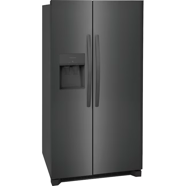 Frigidaire 25.6-cu ft Side-by-Side Refrigerator with Ice Maker and Dispenser (Black Stainless Steel) - ENERGY STAR