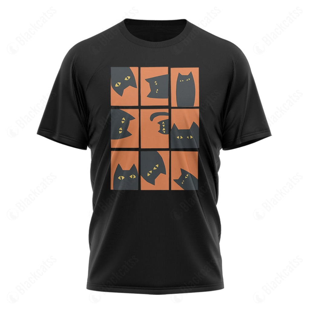 Black Cat Graphic Cotton T-Shirt - Unisex Classic Fit