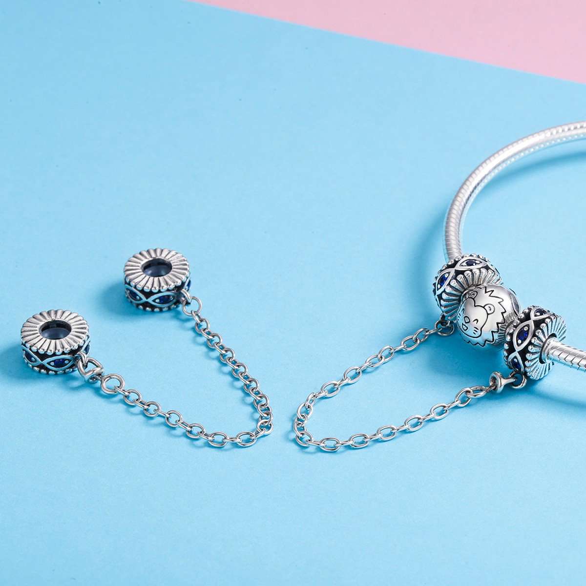 Sterling 925 Silver Eye Charm Pendant for Pandora & European Bracelets
