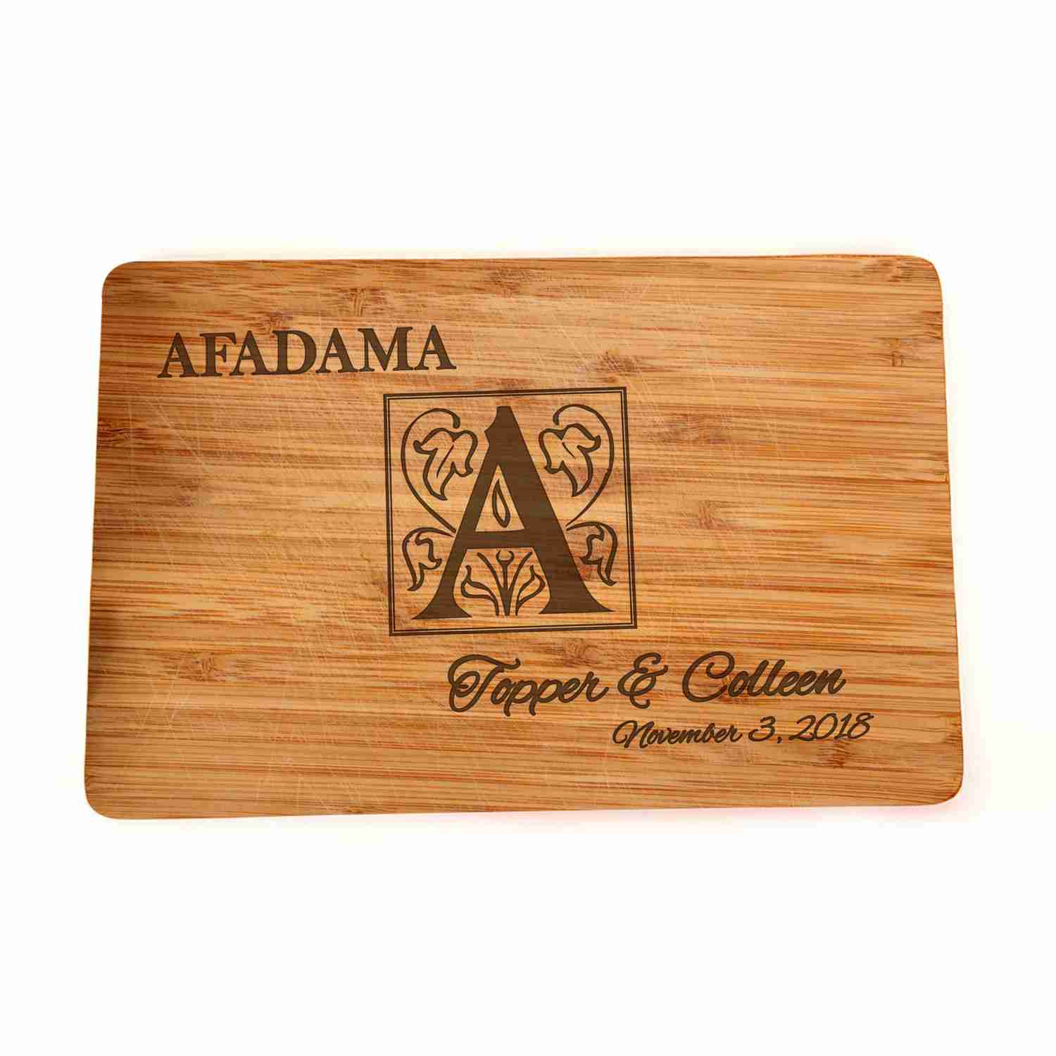 Personalized Wooden Cutting Board - Wedding, Anniversary Gift